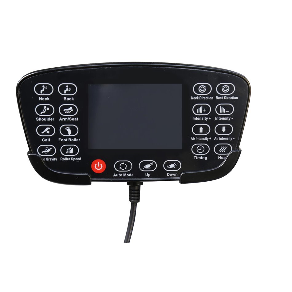 Massage chair with heating function Holar, cream/grey  W140-187x72cm, H105-85cm