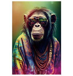 Digitalprint Hippie Style, glass, 60x90cm