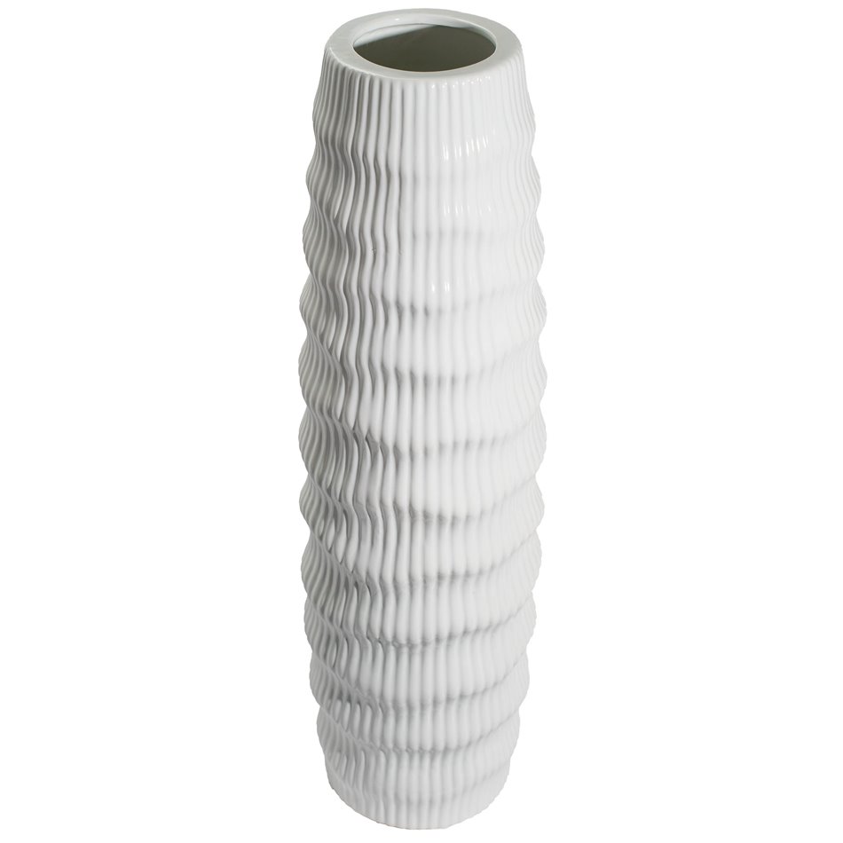 Vase Gavardo white, 13.5x46cm
