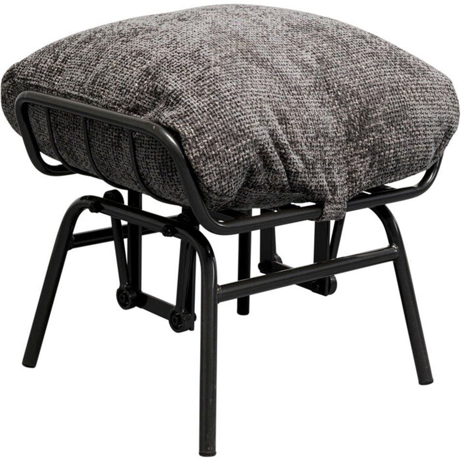 Кресло для отдыха Vienna Swing и табуретка, серый цвет, 105x83x52cm