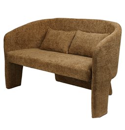 Double seat armchair Jonita, brown H79x130x63cm, sea h45