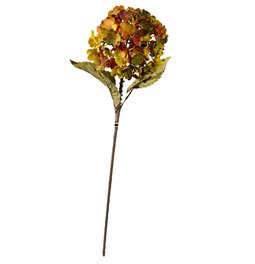 Dekoratiivne lill Hydrangea, kollane/punane/roheline, H74cm