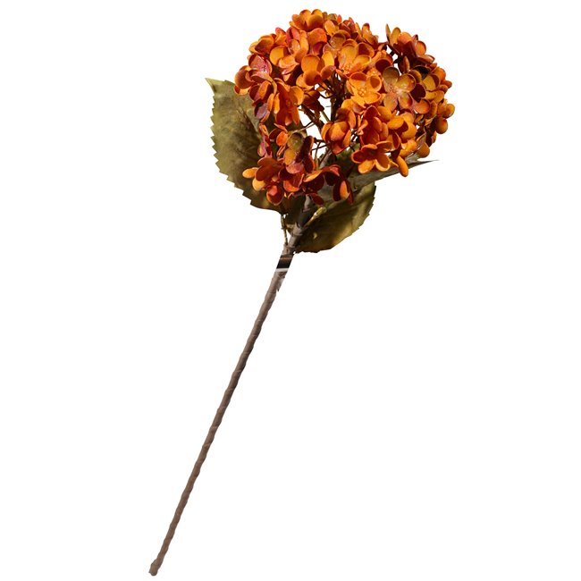 Dekoratiivne lill Hydrangea, oranž/roheline, H74cm