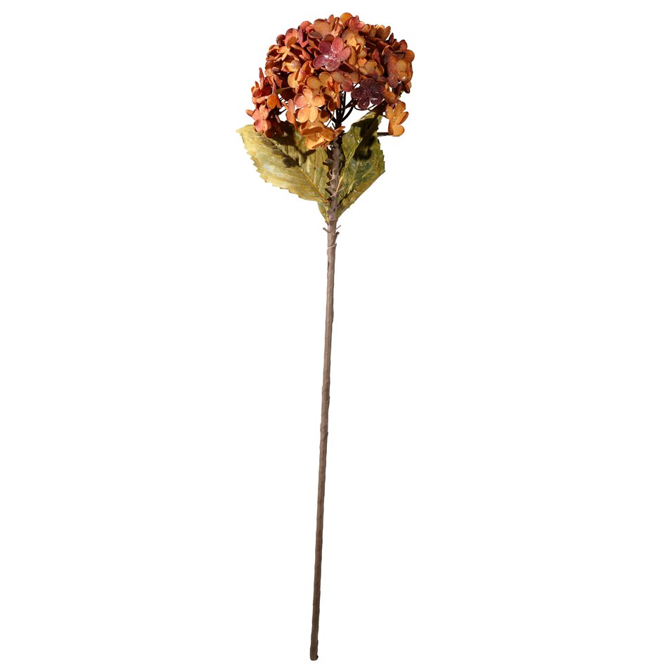 Dekoratiivne lill Hydrangea, punane/oranž, H74cm