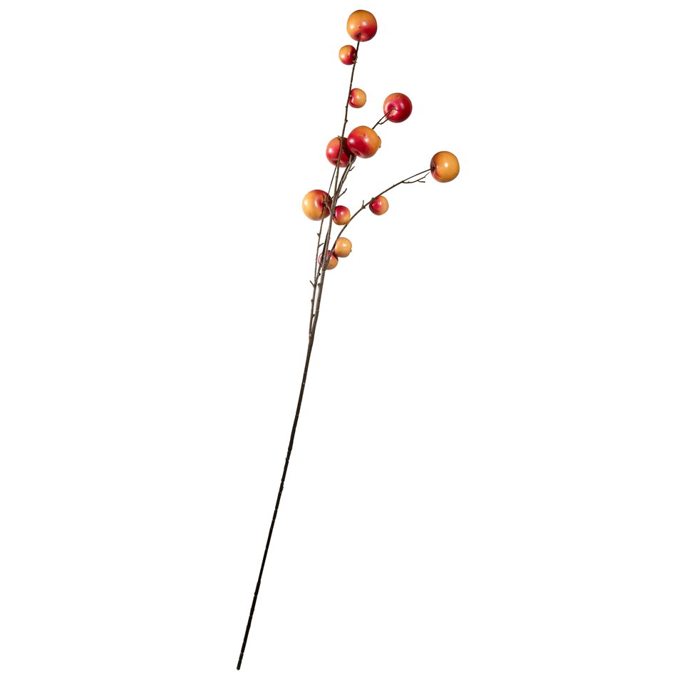 Dekoratiivne taim Mini apple branch, punane/oranž/pruun, H117cm