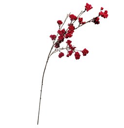 Decorative plant Red berry spray, красный, H118cm