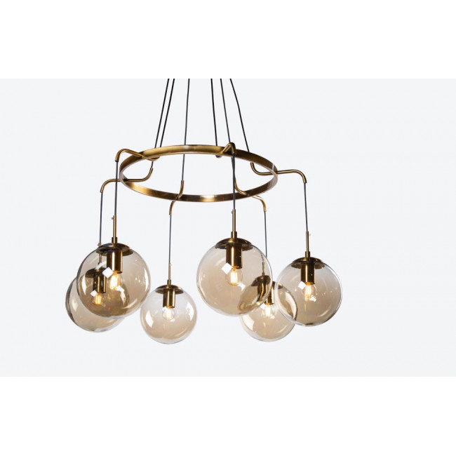 Laelamp Rana, messingi toon, H-60-135cm, Ø-85cm, E27 6x60W