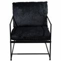 Armchair Oltenita, black, H80x64x75cm, seat height 46cm