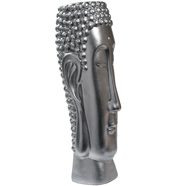 Vase Gaijo, silver colour, 13.5x46cm