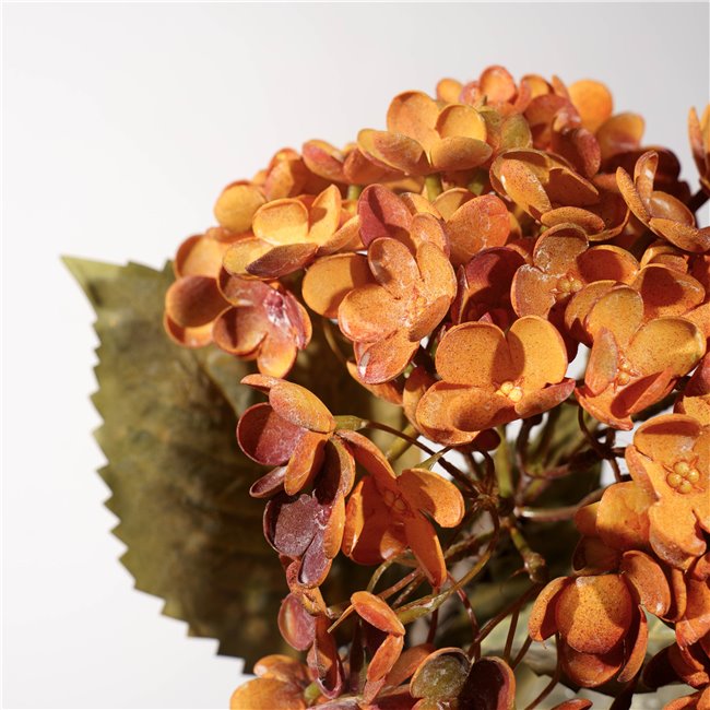 Dekoratiivne lill Hydrangea, oranž/roheline, H74cm