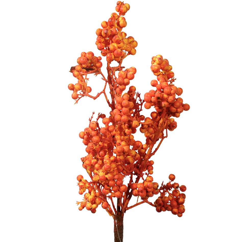Декоративное растение Berry spray, оранжевый/желтый, H53cm