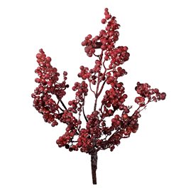 Decorative plant Berry spray, red, H53cm