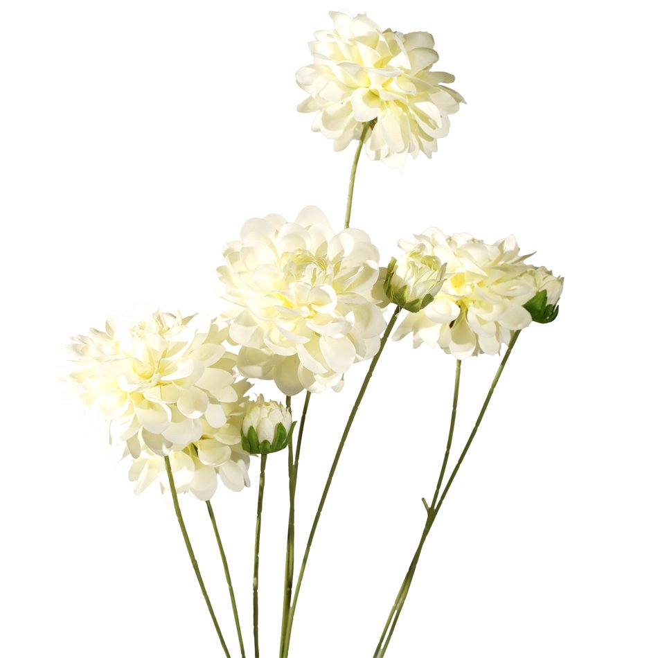 Dekoratiivne lill Dahlia, valge, H90cm