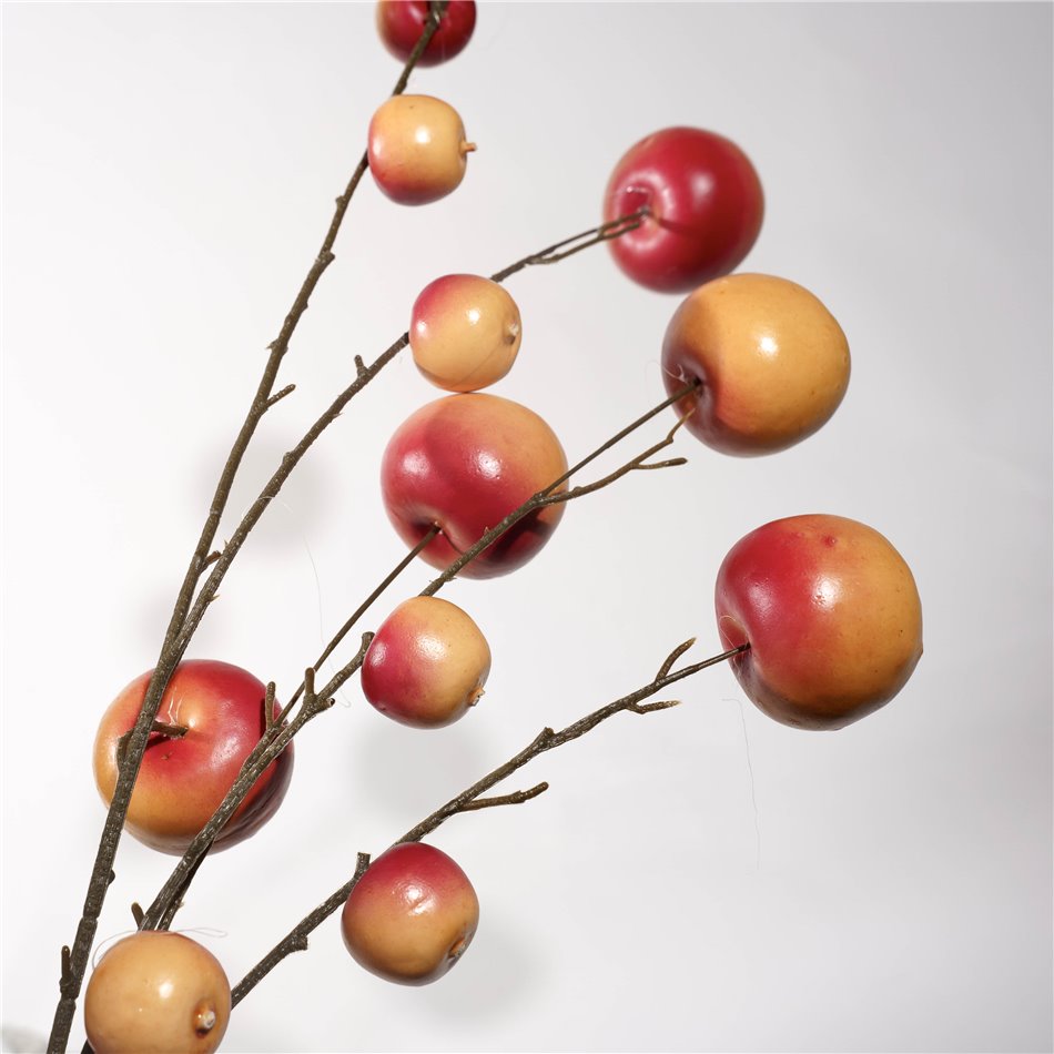Dekoratiivne taim Mini apple branch, punane/oranž/pruun, H117cm
