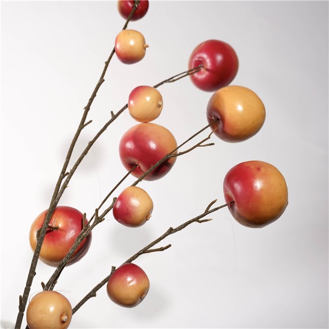 Dekoratiivne taim Mini apple branch, punane/oranž/pruun, H117cm