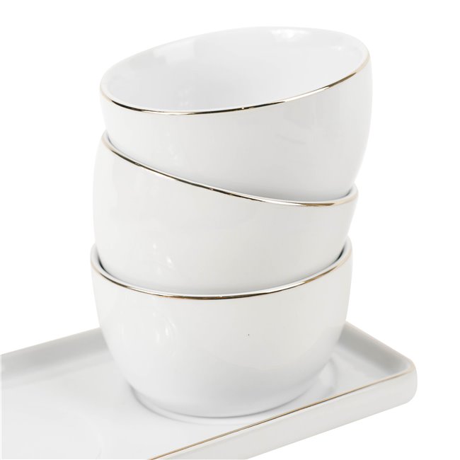 Appetizer set 3, H7x31x10.5cm, bowl H5.6xD9.5cm