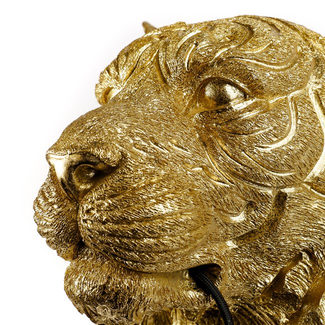 Seinalamp Tiger, kuldne värv, H27.5x27x20.5cm