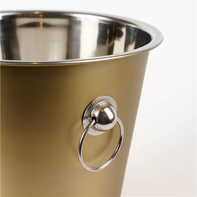 Champagne bucket, golden color, H21.5x20.5x21.5cm