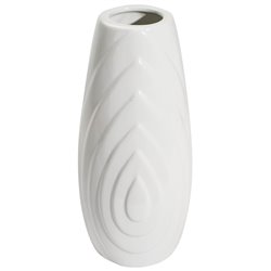 Vase Gazzano white, shiny, H25.2xD11,5cm