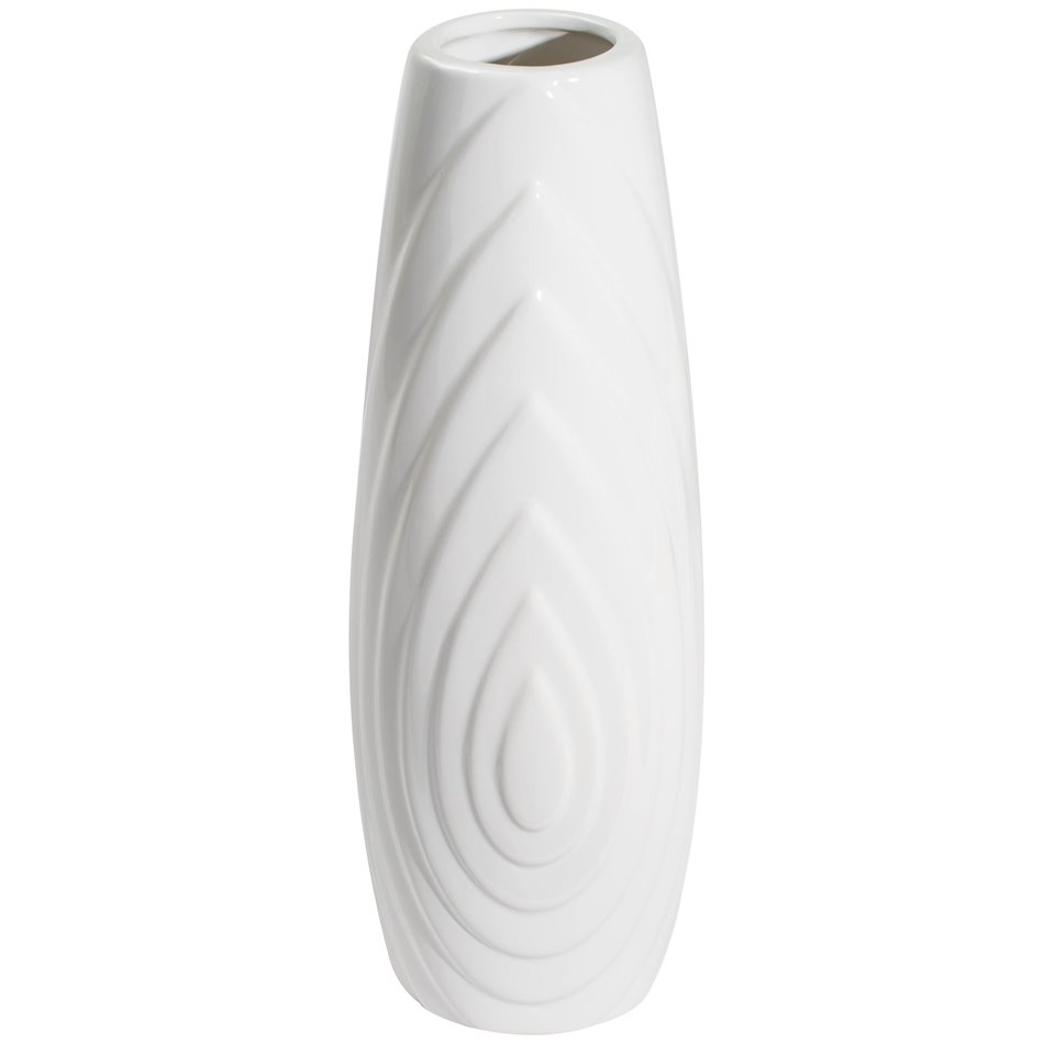 Vase Gazzano white, shiny, H35.5xD13cm