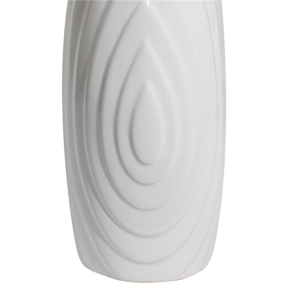 Vase Gazzano white, shiny, H35.5xD13cm