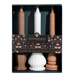 Candle Lit Pink, set 3, H25.5cm