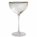 Champagne coupe Skatvik with gold rim, 280ml, H19xD11cm