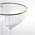 Champagne coupe Skatvik with gold rim, 280ml, H19xD11cm