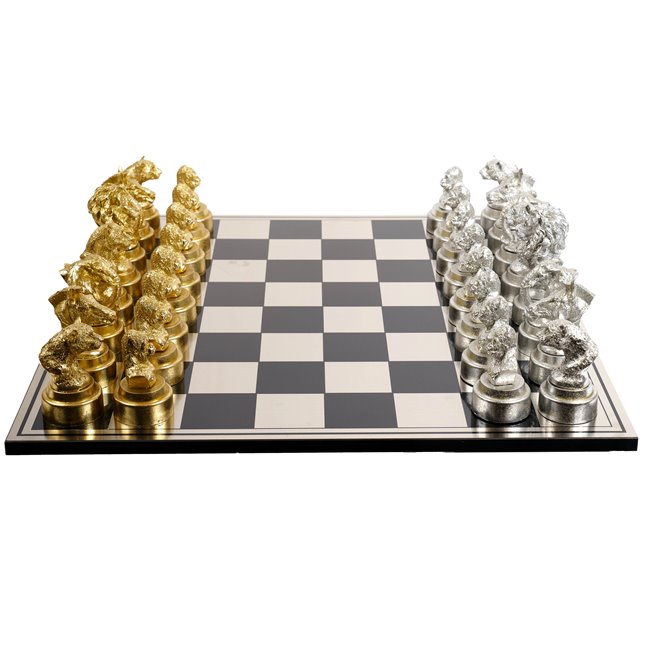 WILD ANIMAL CHESS set, H15x60.5x60.5cm