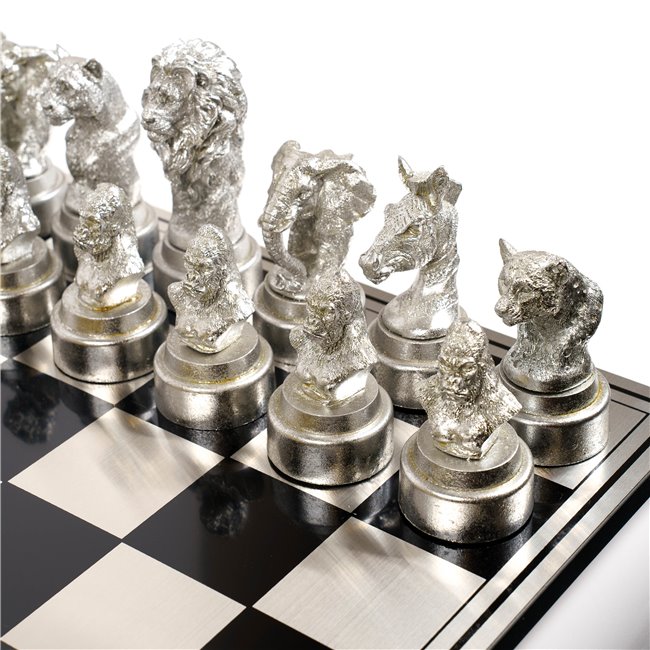 WILD ANIMAL CHESS set, H15x60.5x60.5cm