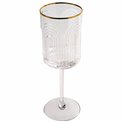 Red wine glass Senne with gold rim, 350ml, H23cm, D7.9cm