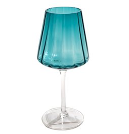 Wine glass Senise, blue, 470ml, H21cm, D9.5cm