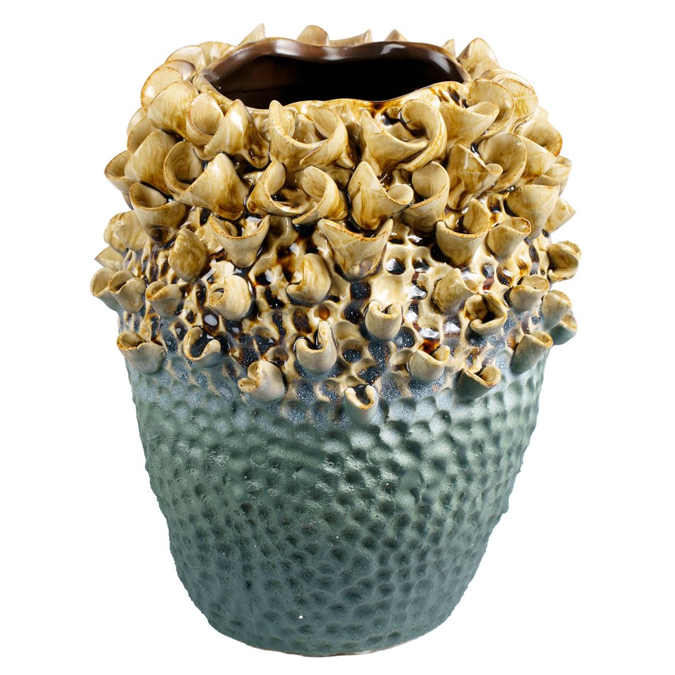 Vaas Gray, kuldne, kivikeraamika, H31x26x24.5cm