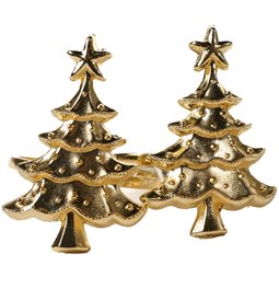 XMAS Tree napkin ring x2, 5.5 x4.8 x6cm