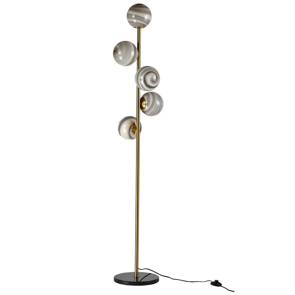 Floor lamp Rade 5, бежевого/цвет латуни, H170xD30cm, E14x5 40W(MAX)