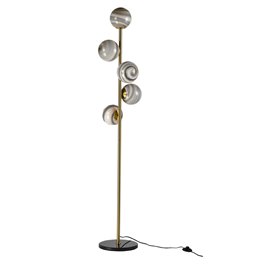 Floor lamp Rade 5, бежевого/цвет латуни, H170xD30cm, E14x5 40W(MAX)
