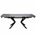 Pikendatav söögilaud Laikko BL, paagutatud kivi/metall, must, 140-200X80cm H77cm