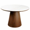 Dining table Tilly, walnut veneer, D115cm H76 cm