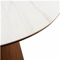 Dining table Tilly, walnut veneer, D115cm H76 cm