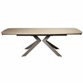 Раздвижной обеденный стол Rigena 019, спеченный камень/металл, коричневый, 160-240x90cm H75cm