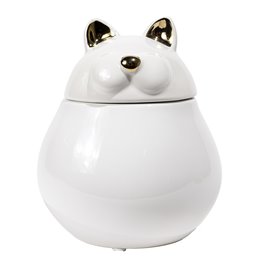 Dekoratiivnõu Gledy, valge/kuldne värv, 14x12,5x16cm