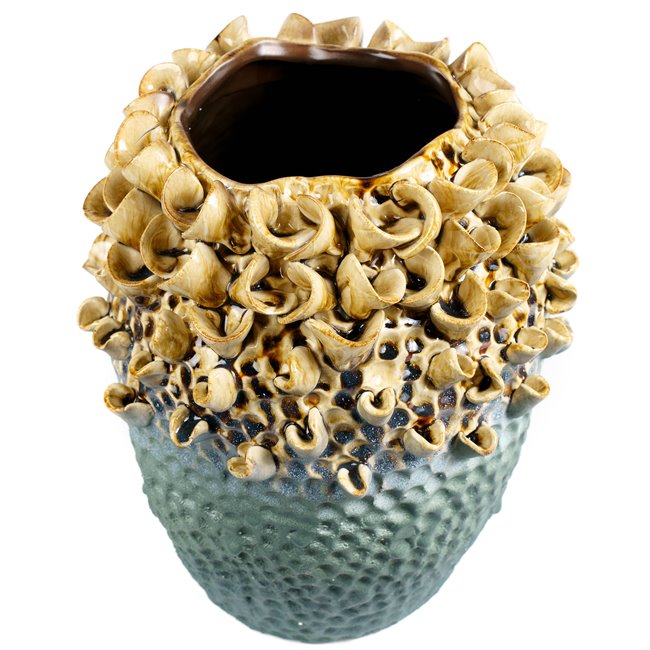 Vaas Gray, kuldne, kivikeraamika, H31x26x24.5cm