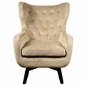 Armchair Dunkel, taupe, H103x76x80cm, seat height 50cm