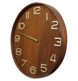 Часы настенные Ивана, деревянные, коричневые, D55см