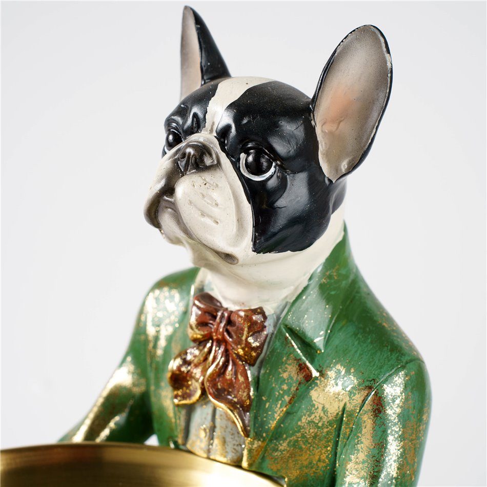 Decor French Bulldog Plate, 23.5x22x33cm