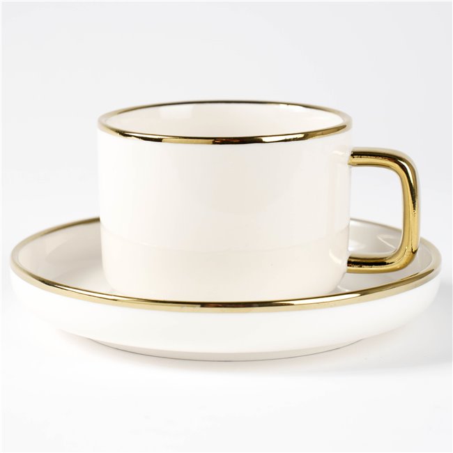 Cup and saucer Arya, ceramic, 250m, H7.4cm, D15.4cml