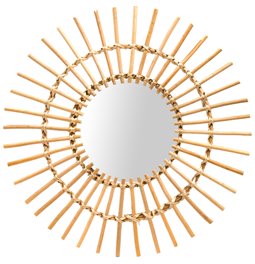Mirror Sun Jane, rattan, D58cm