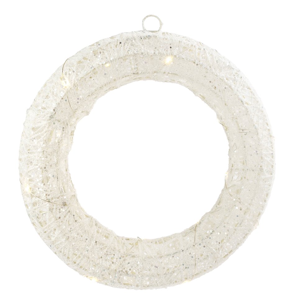 BO IND WTE WREATH 15LED, D31,5cm