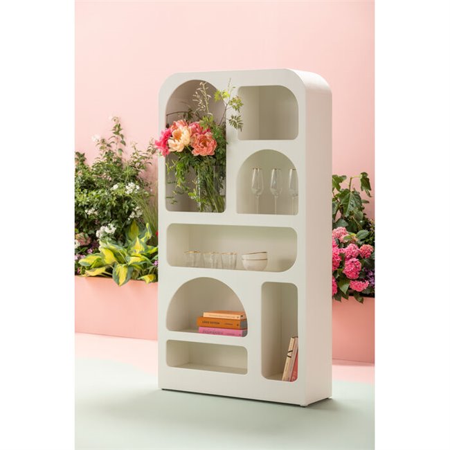 Riiul Paco L, valge, H180x95x32cm