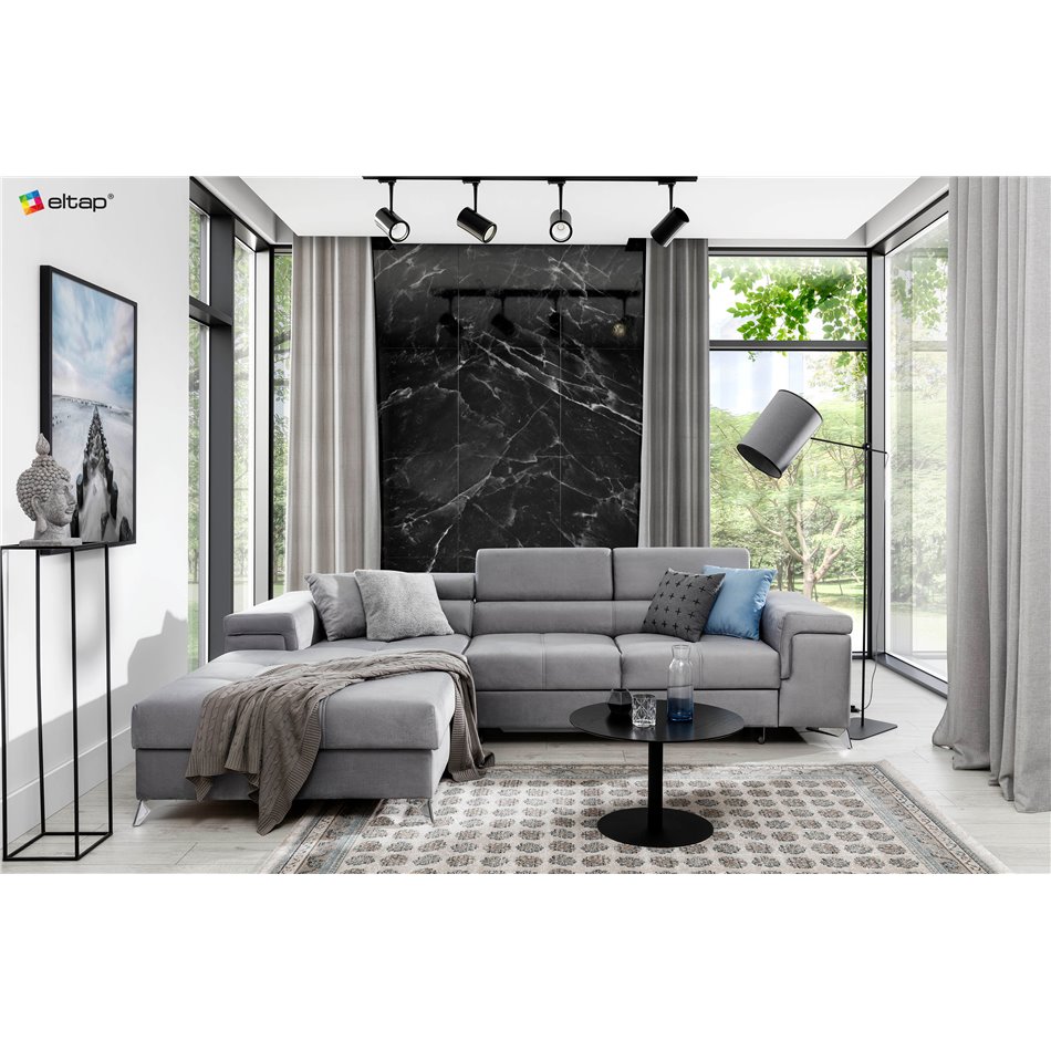 Угловой диван Elcardo L, Monolith 29, коричневый, H88x281x205см